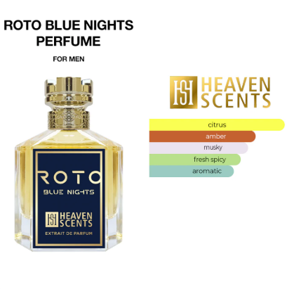 Roto Blue Nights Perfume 100ml Extrait De Parfum, By Heaven Scents