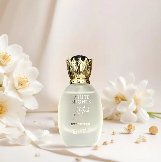 White Nights Musk Hair and Body Mist Spray for Unisex, 50ml