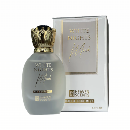 White Nights Musk Hair and Body Mist Spray for Unisex, 50ml