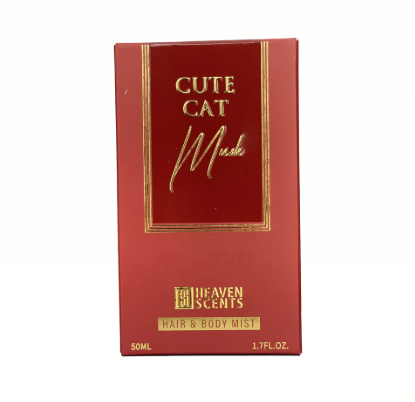 Cute Cat Musk Hair and Body Mist Spray for Unisex, 50ml